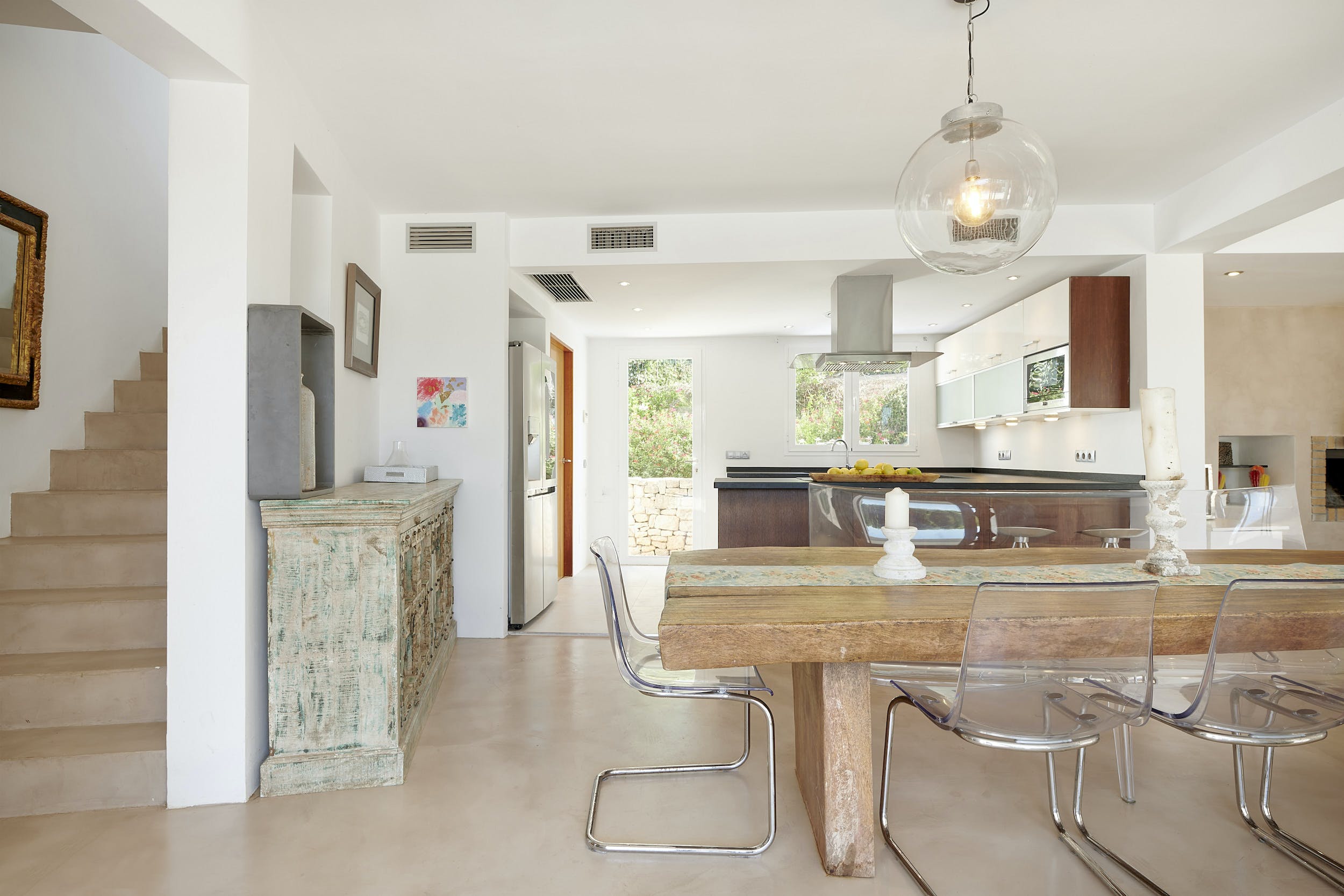 Resa Estates Ibiza for sale te koop Casa Rui Tourist license sta Eularia dining stairs.jpg